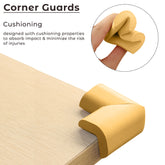 Baby Safety Corner Guards Furniture Edges (Foam L Shaped|Yellow 4 Pcs)